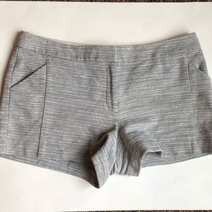 Ann Taylor Loft Tweed Grey and White Short…